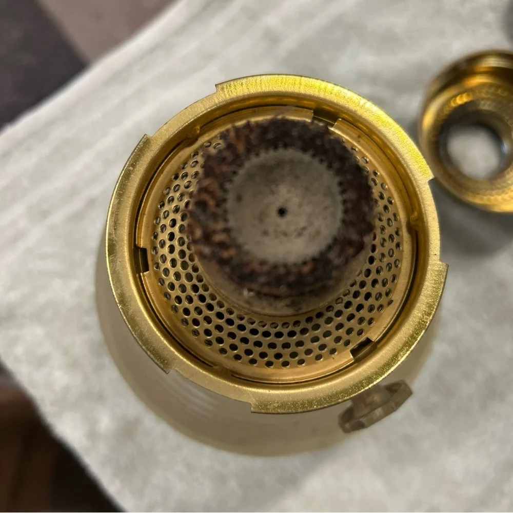Vintage Brass and Glass Oil Lamp